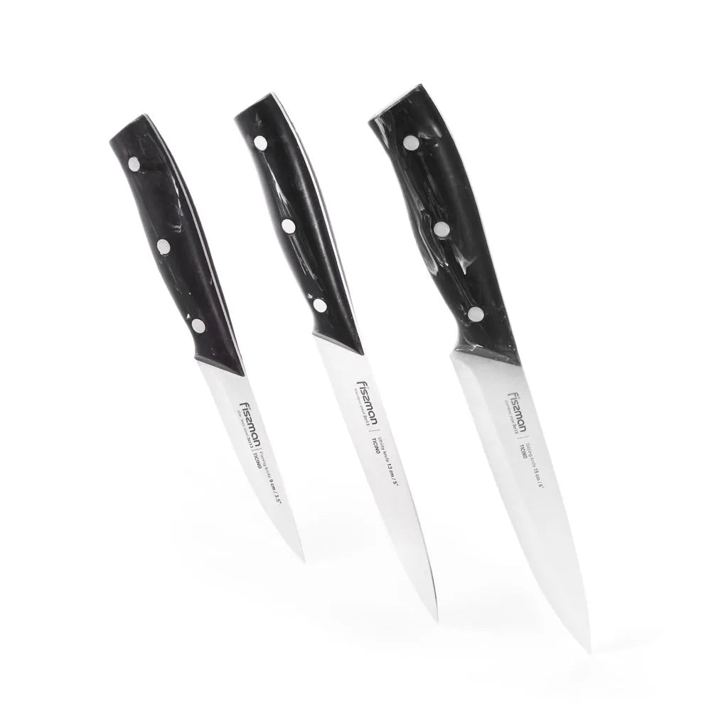 3 pc knife set TICINO 6''slicing/ 5''utility/ 3.5''paring
